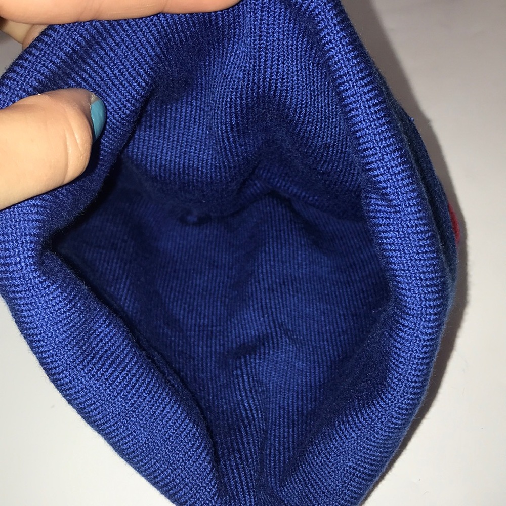 Henry County Patriots Beanie With Pom Blue and Red - Picture 5 of 5